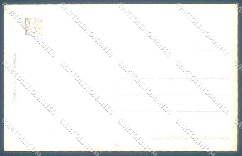 Artist Signed Simeone Lady Kissing Couple serie 305 postcard VK9319 – retro