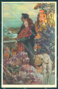 Artist Signed Balestrieri Lady Couple Borzoi Barzoi Dog 312-1 postcard VK9343 – fronte
