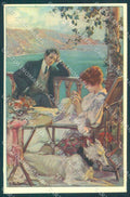 Artist Signed Balestrieri Lady Romantic Couple Dog serie 312-3 postcard VK9345 – fronte