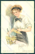 Artist Signed Fidler Alice Luella Lady American Girl 13 ABRADED postcard VK9353 – fronte