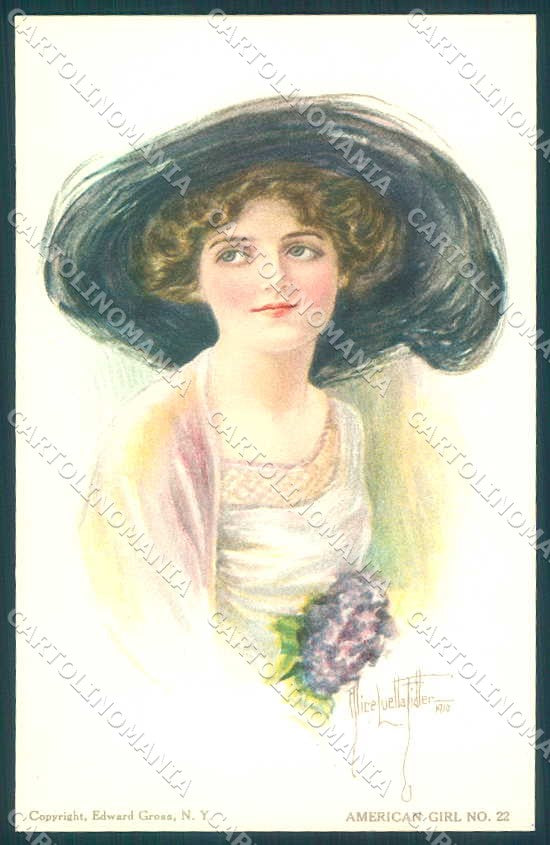 Artist Signed Fidler Alice Luella Lady Lemunyan American Girl 22 postcard VK9356 – fronte