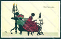 Artist Signed MG Grosze Manni Lady Silhouette serie 231 CORNER CREASED pc VK9361 – fronte