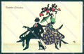 Artist Signed MG Grosze Manni Lady Couple Dog Silhouette serie 235 pc VK9362 – fronte