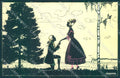 Artist Signed MG Grosze Manni Lady Silhouette WSSB serie 5712 postcard VK9368 – fronte