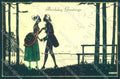 Artist Signed MG Grosze Manni Lady Silhouette WSSB serie 5712 postcard VK9370 – fronte