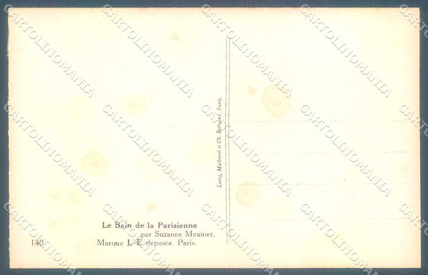 Artist Signed Meunier Risque Lady Make up Puff serie 140 postcard VK9379 – retro
