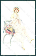 Artist Signed Meunier Risque Lady Bain de la Parisienne serie 139 pc VK9381 – fronte