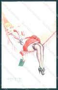 Artist Signed Peltier Risque Lady par Les Chaleurs serie 14-66 postcard VK9389 – fronte