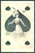 Artist Signed Schiendl Fashion Glamour Lady Cards Signs Viennoise pc VK9429 – fronte