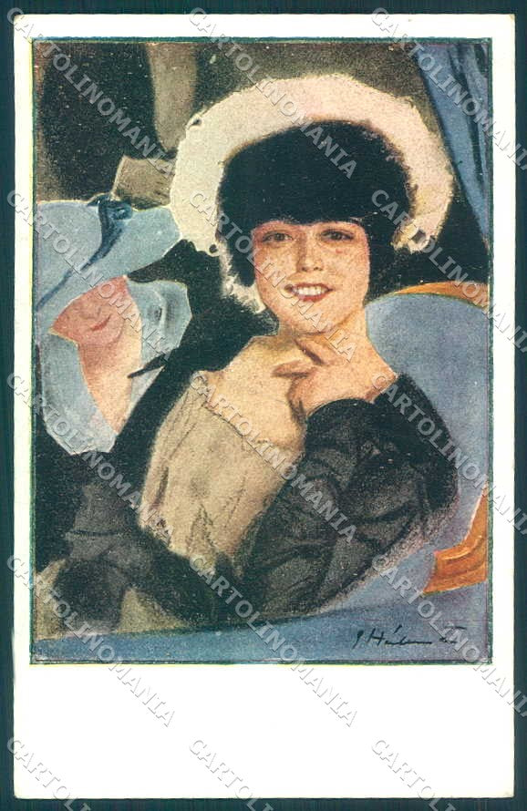 Artist Signed Fashion Glamour Lady postcard VK9432 – fronte