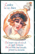 Artist Signed Wuyts Lady la Vie Chere serie 85 postcard VK9441 – fronte