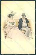 Artist Signed Milliere Fashion Glamour Lady Man MM Vienne 215 postcard VK9473 – fronte
