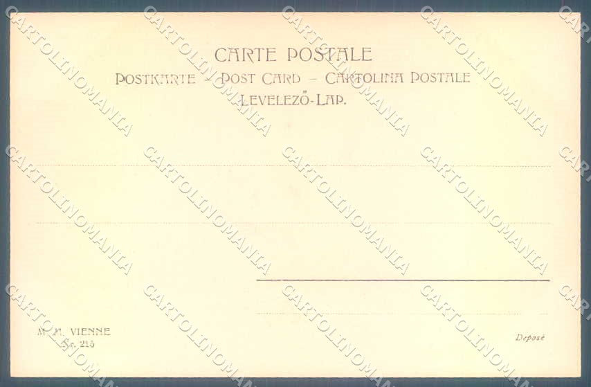 Artist Signed Milliere Fashion Glamour Lady Man MM Vienne 215 postcard VK9473 – retro