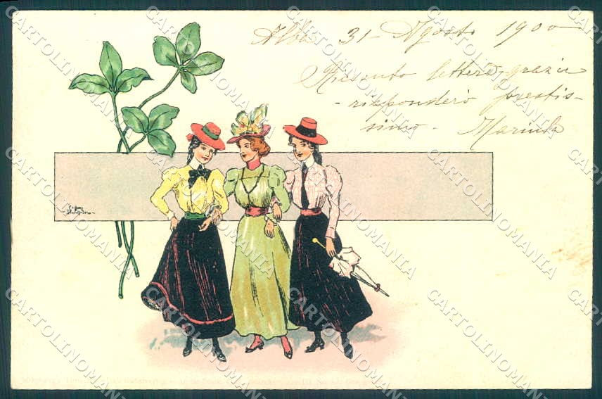 Artist Signed Starcke Lady Luck Four Leaf Clover Stroefer serie III 52 pc VK9474 – fronte