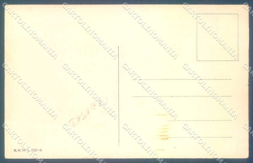 Artist Signed Koheler Glamour Lady B.K.W.I. 110-6 CREASED TRIMMED pc VK9475 – retro