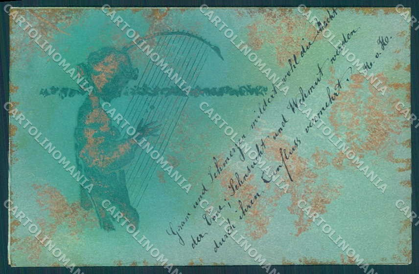 Artist Signed Kirchner Lady Art Nouveau Relief postcard VK9486 – fronte