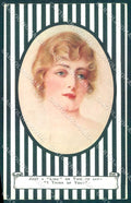 Artist Signed Fashion Glamour Lady Inter Art serie 1573 postcard VK9497 – fronte