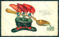 Artist Signed Gnome Lutin Fantasy serie 1848 CREASED postcard VK9505 – fronte