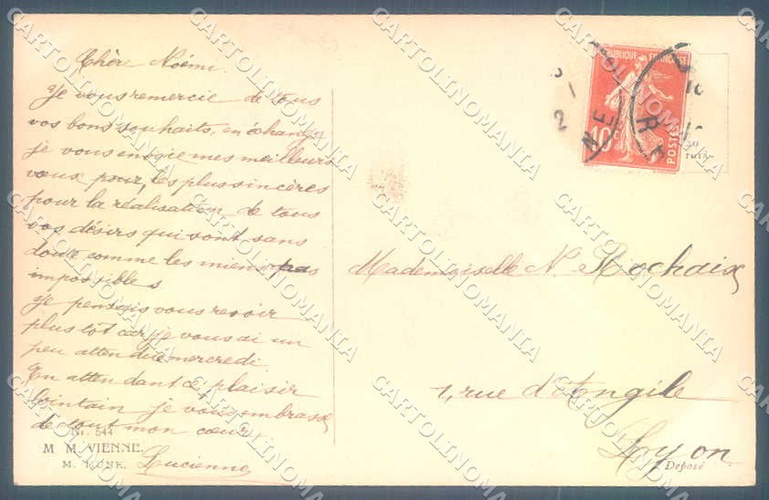 Artist Signed Ulreich Winter Landscape Roe Deer MM Vienne 544 postcard VK9562 – retro