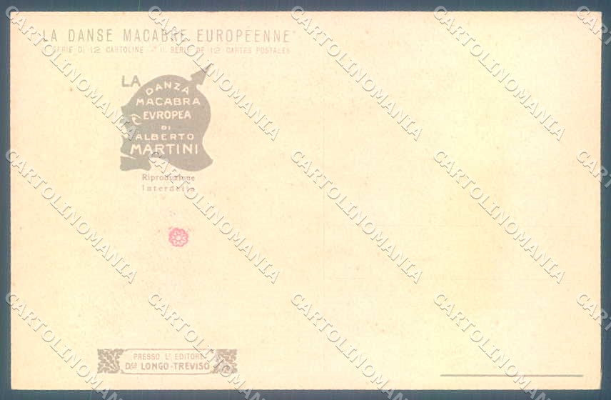 WW1 Propaganda Martini Skeleton Kaiser Danza Macabra Venezia 18 pc VK9634 – retro