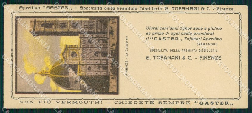 Firenze Città Duomo Pubblicitaria Mini ABRASA cartolina WX0002 – fronte