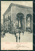 Firenze Città Loggia Mercato Nuovo PIEGHINA cartolina WX0014 – fronte