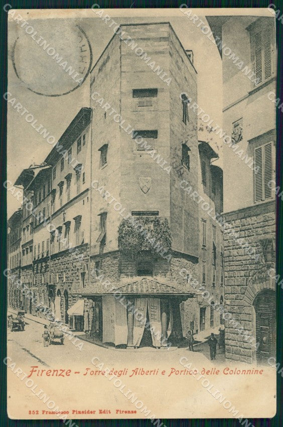 Firenze Città Torre degli Alberti PIEGHINA cartolina WX0017 – fronte