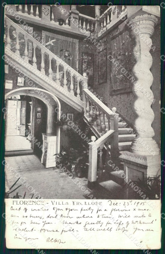 Firenze Città Villa Trollope STRAPPINO cartolina WX0018 – fronte