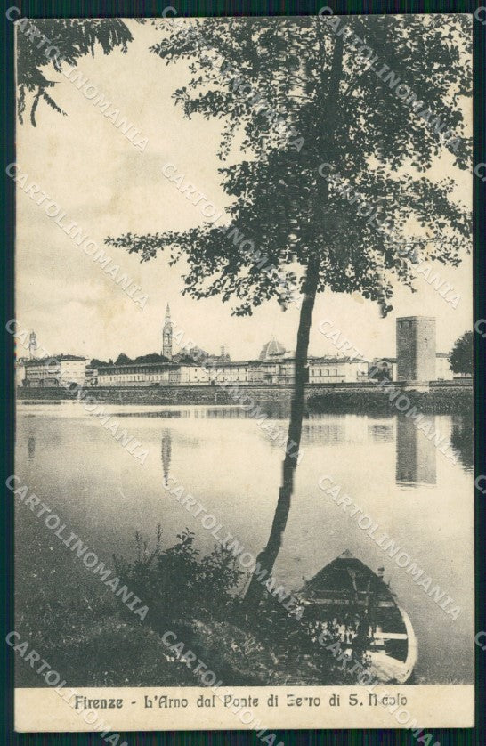 Firenze Città Arno Barca cartolina WX0025 – fronte