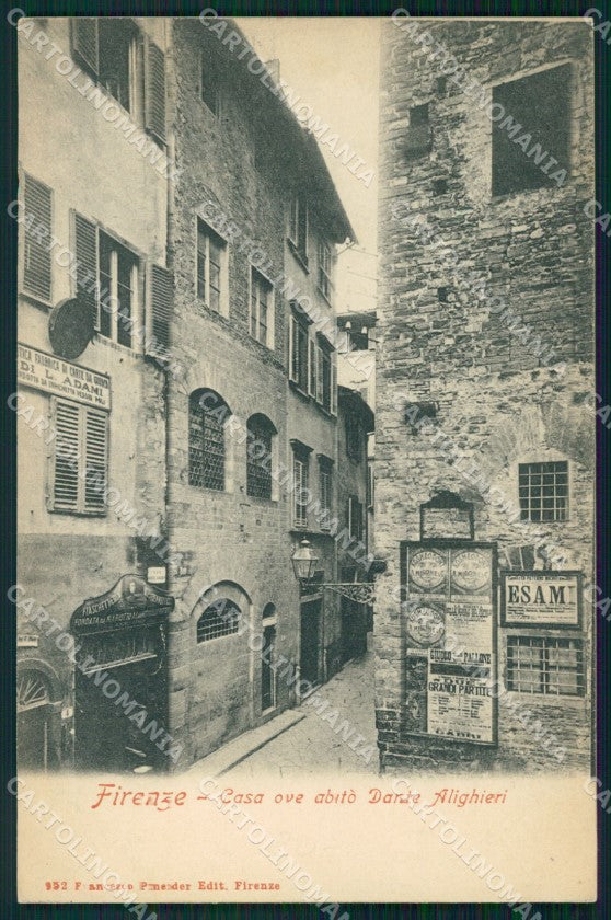 Firenze Città Casa Dante Alighieri cartolina WX0028 – fronte
