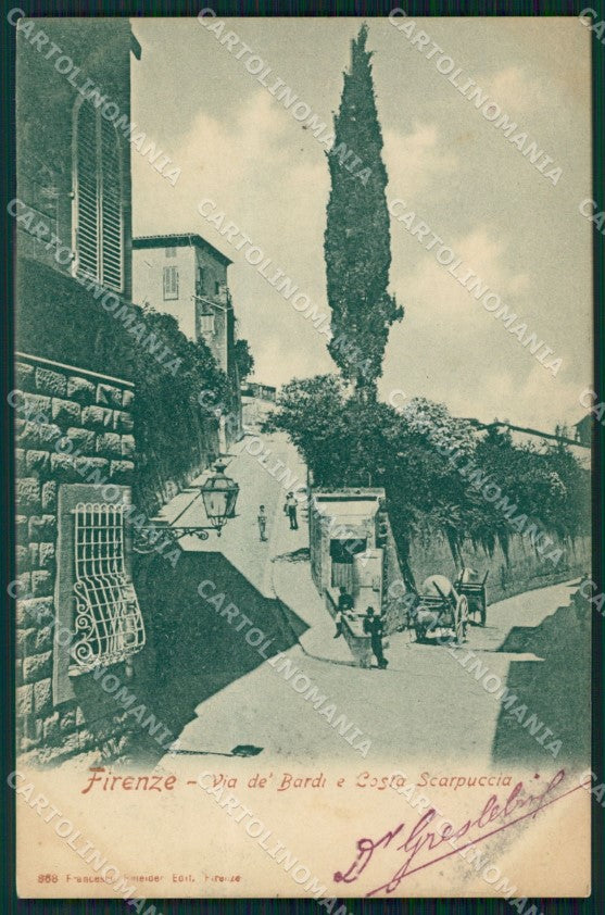 Firenze Città Carretto PIEGATA cartolina WX0029 – fronte