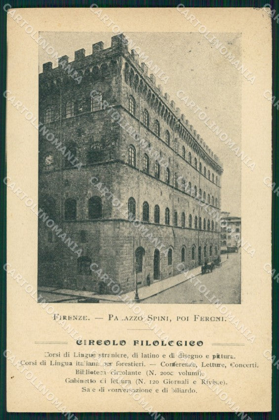 Firenze Città Palazzo Spini PIEGA cartolina WX0041 – fronte