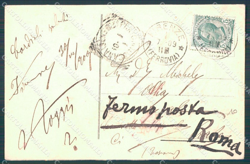 Firenze Città Casa Dante Alighieri cartolina WX0044 – retro