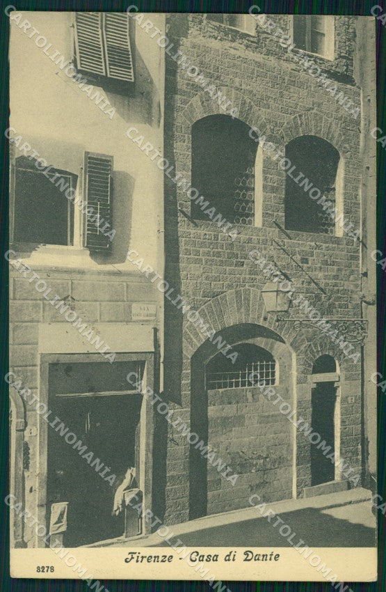 Firenze Città Casa Dante Alighieri cartolina WX0045 – fronte