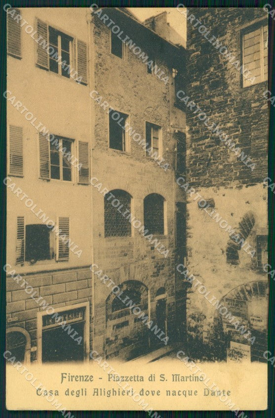 Firenze Città Casa Dante Alighieri cartolina WX0054 – fronte