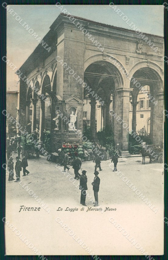 Firenze Città Loggia Mercato Nuovo cartolina WX0055 – fronte
