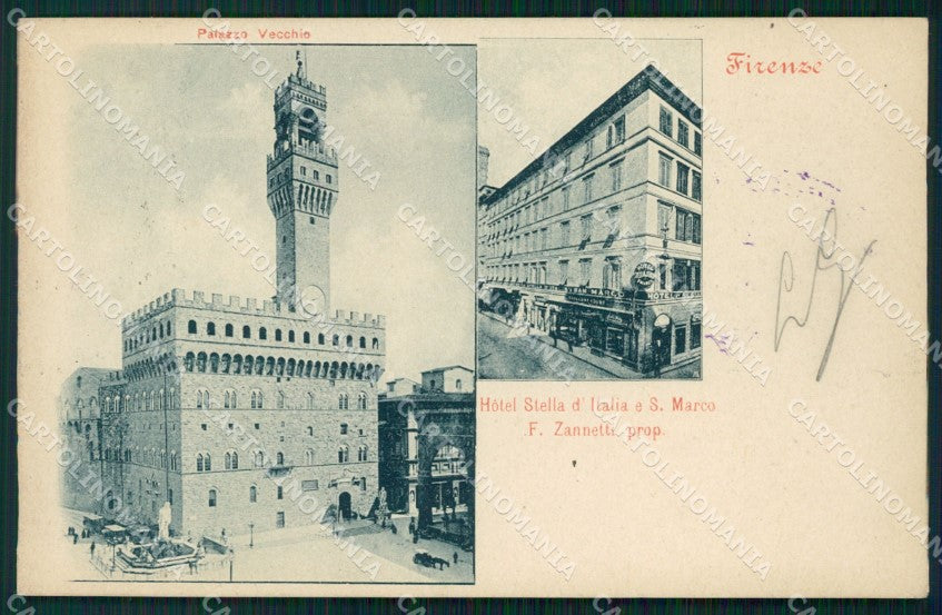 Firenze Città Palazzo Vecchio cartolina WX0072 – fronte