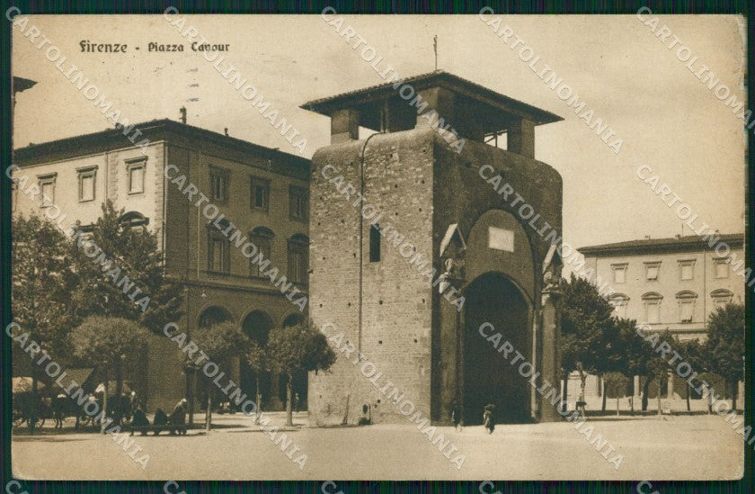 Firenze Città Piazza Cavour PIEGHINA cartolina WX0082 – fronte