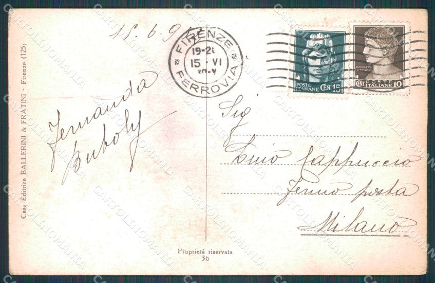 Firenze Città Piazza Cavour PIEGHINA cartolina WX0082 – retro