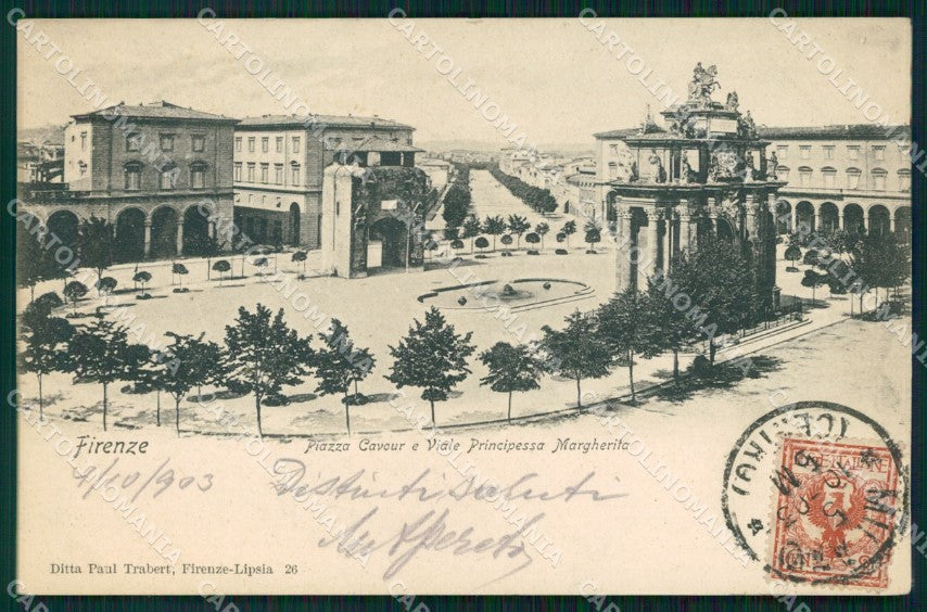 Firenze Città Piazza Cavour cartolina WX0083 – fronte