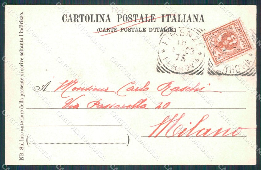 Firenze Città Piazza Cavour cartolina WX0089 – retro
