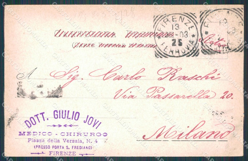 Firenze Città Piazza Santissima Annunziata cartolina WX0094 – retro