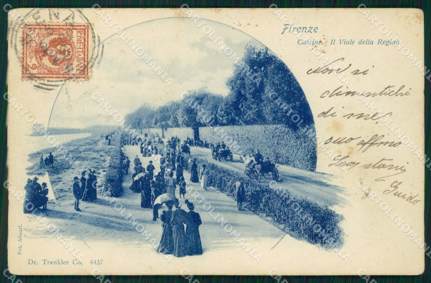 Firenze Città Cascine Viale della Regina cartolina WX0101 – fronte