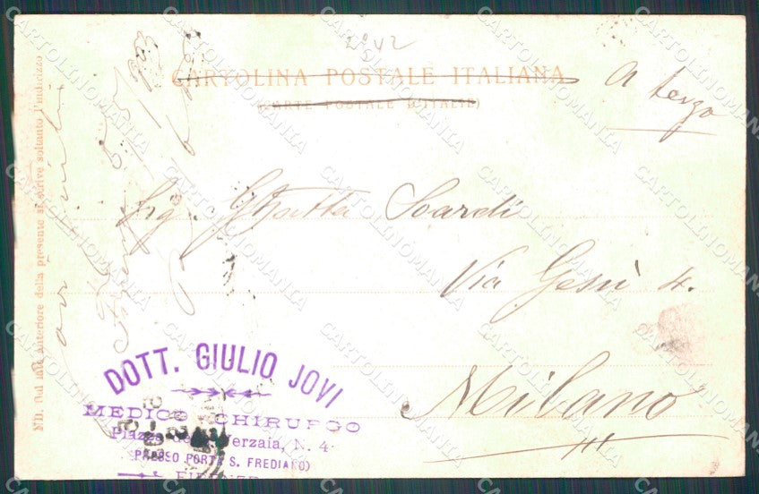 Firenze Città Cascine Viale della Regina Carrozze cartolina WX0105 – retro