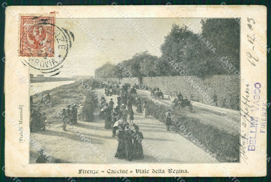 Firenze Città Cascine Viale della Regina cartolina WX0106 – fronte