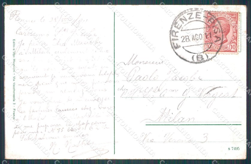 Firenze Città Via Strozzi Carrozza cartolina WX0109 – retro
