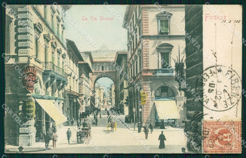Firenze Città Via Strozzi STRAPPINO cartolina WX0110 – fronte