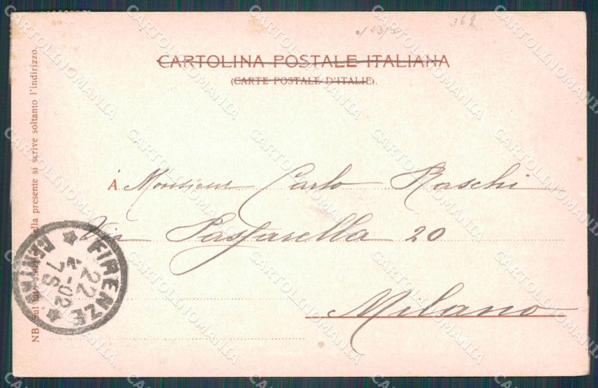 Firenze Città STRAPPINO cartolina WX0111 – retro