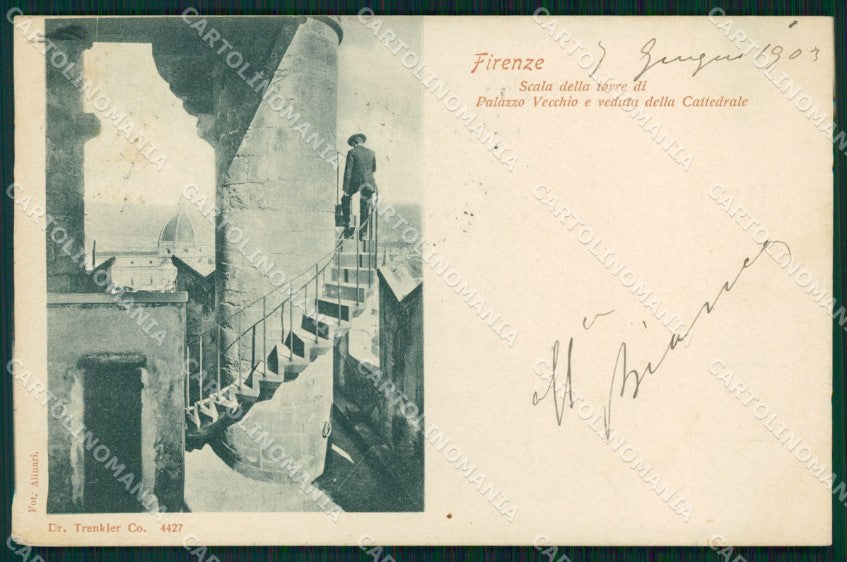 Firenze Città Palazzo Vecchio Scala della Torre cartolina WX0114 – fronte