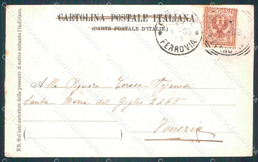 Firenze Città Palazzo Ricasoli Zanchini PIEGA cartolina WX0116 – retro